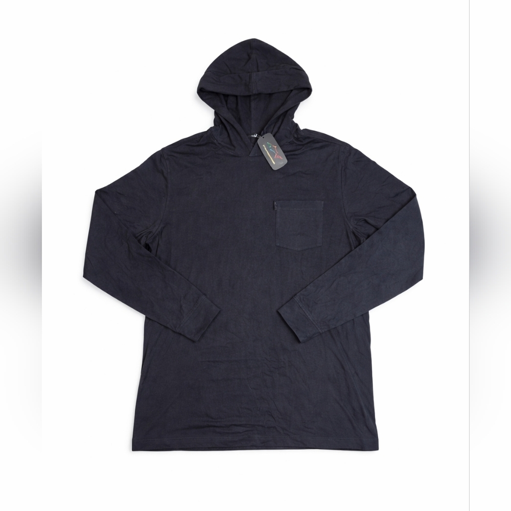 NWT Greg Norman Size Medium Black Long Sleeve Hoodie Shirt | Lightweight